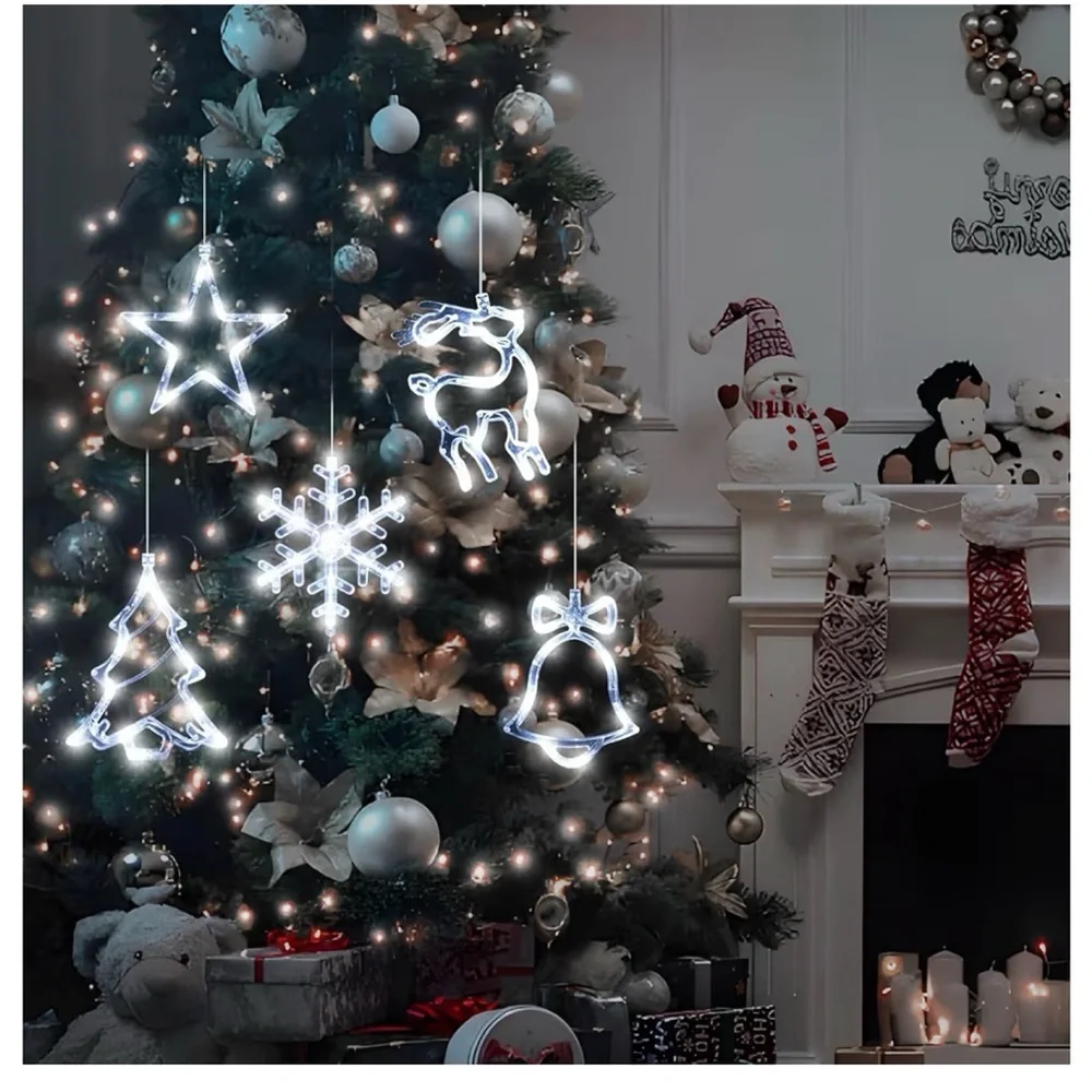 Christmas Festive LED Holiday Window Lights - White